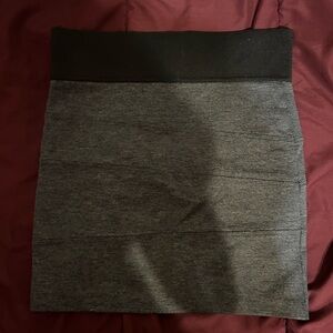 Charlotte Russe Grey and Black Pencil Mini Skirt Size XS